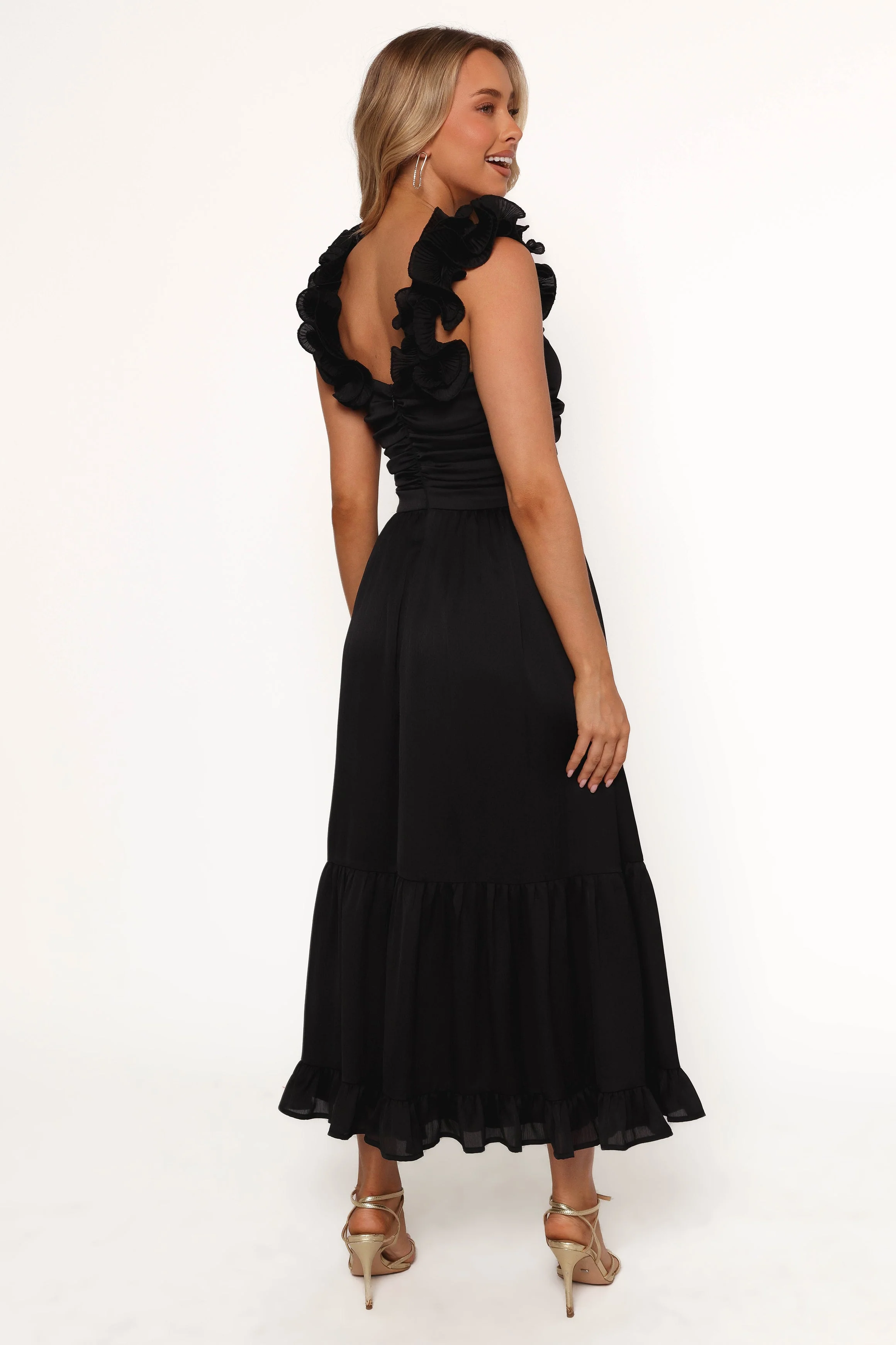 Inca Midi Dress - Black