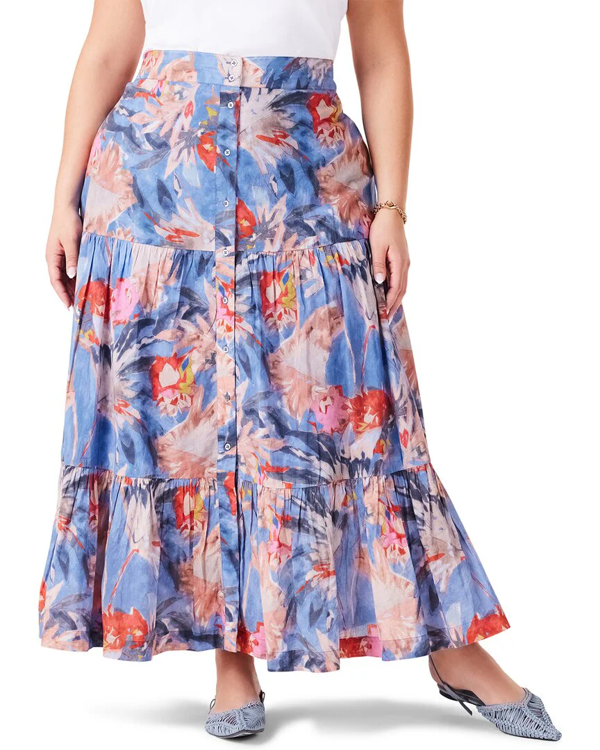 NIC+ZOE Plus Dreamscape Tiered Skirt