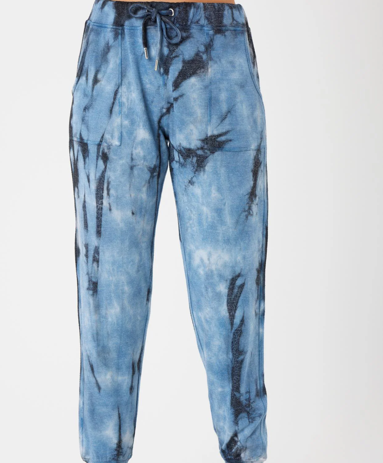Marble Wash Jogger In Denim