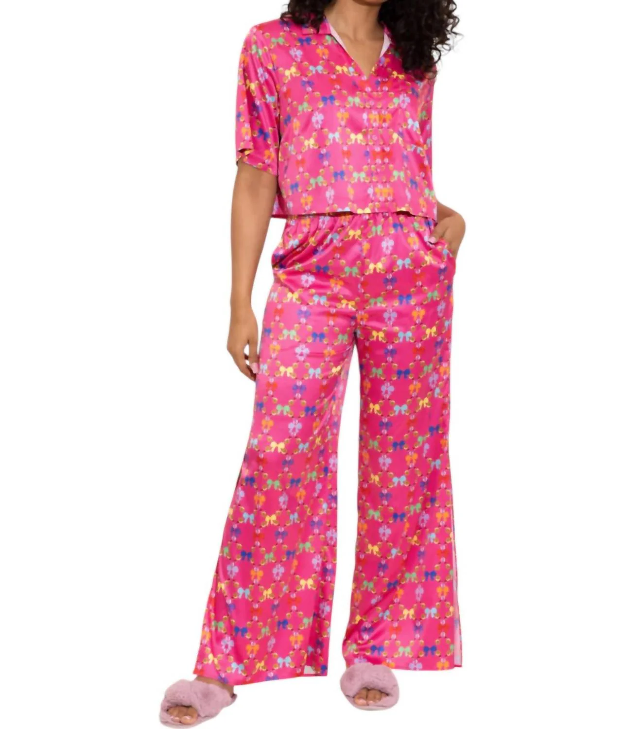 Jolly Pajama Set In Bowtastic