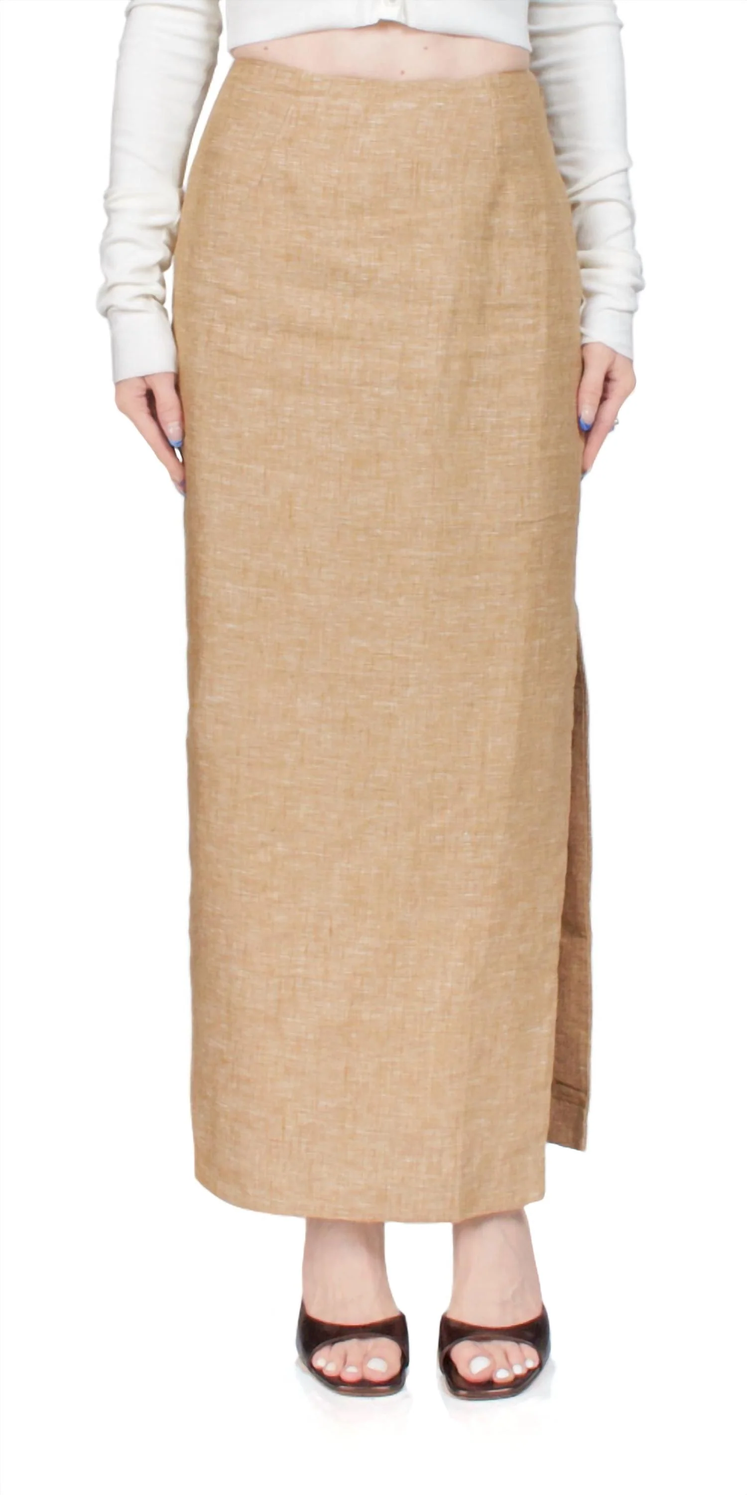 Nancy Pencil Skirt In Walnut