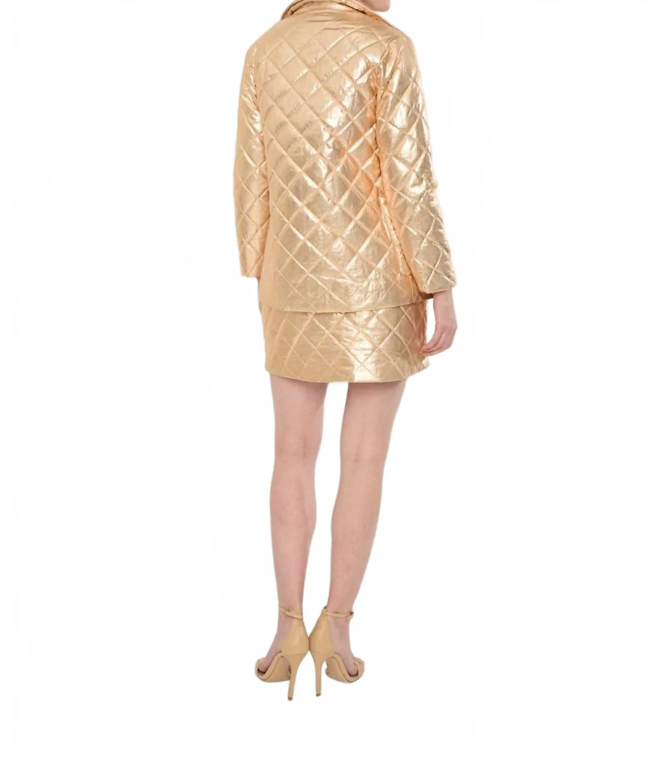 Dixie Metallic Skirt In Gold