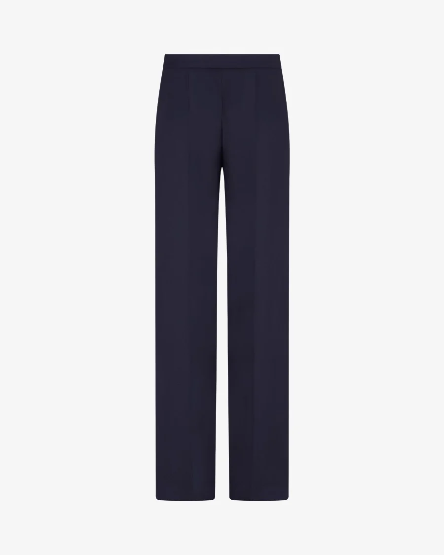 Wool Tapered Trouser - Navy