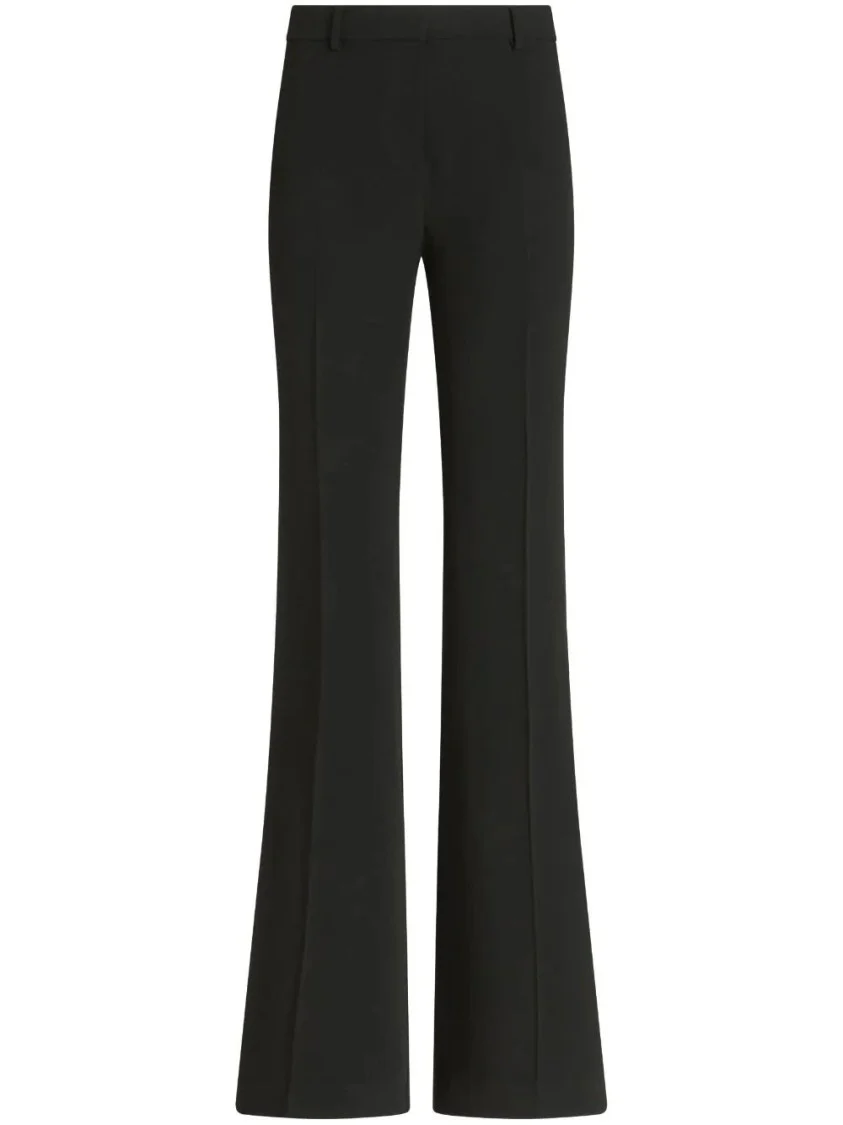 Flared Black Trousers With Tailored Fit