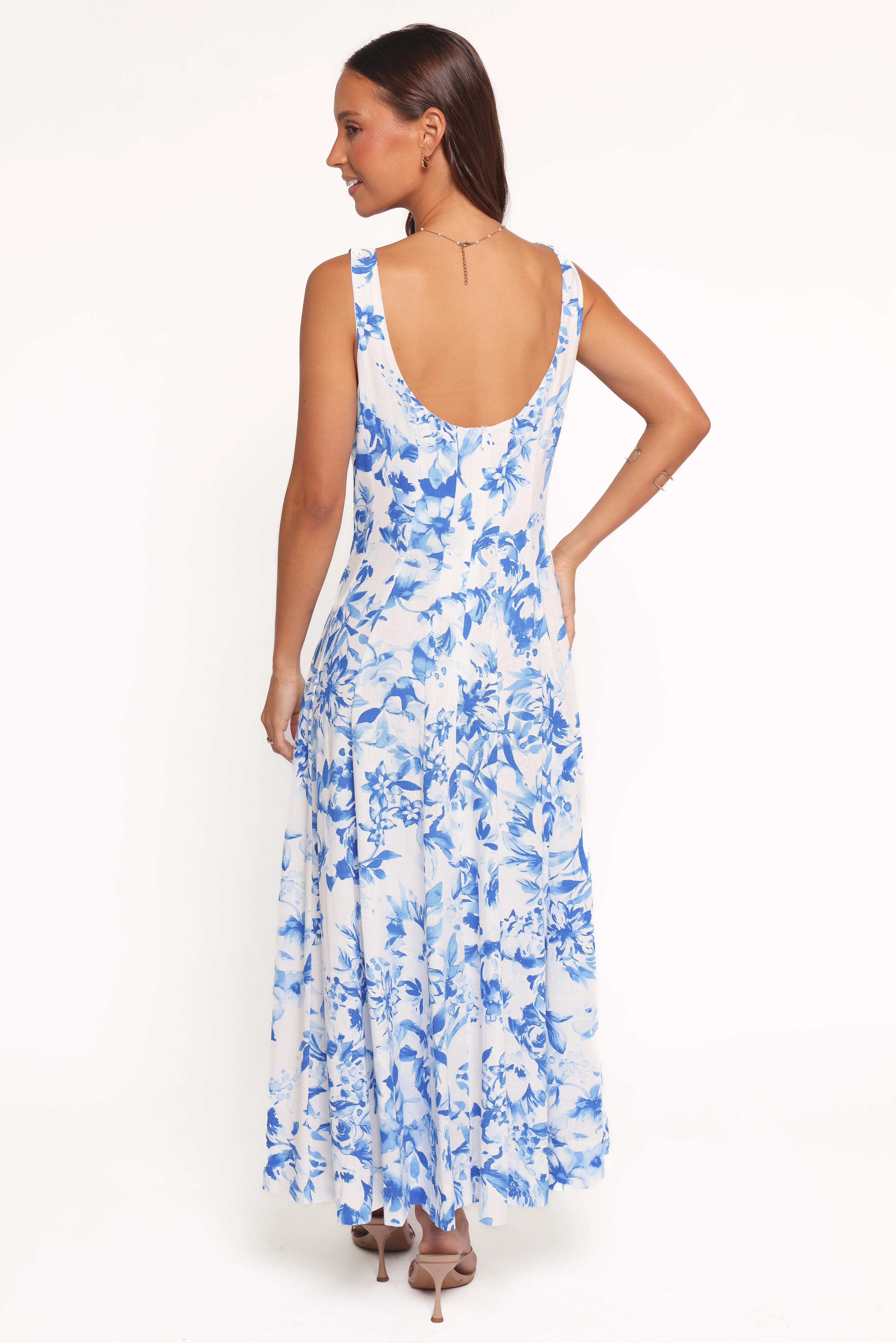 Lowen Midi Dress - Blue Floral