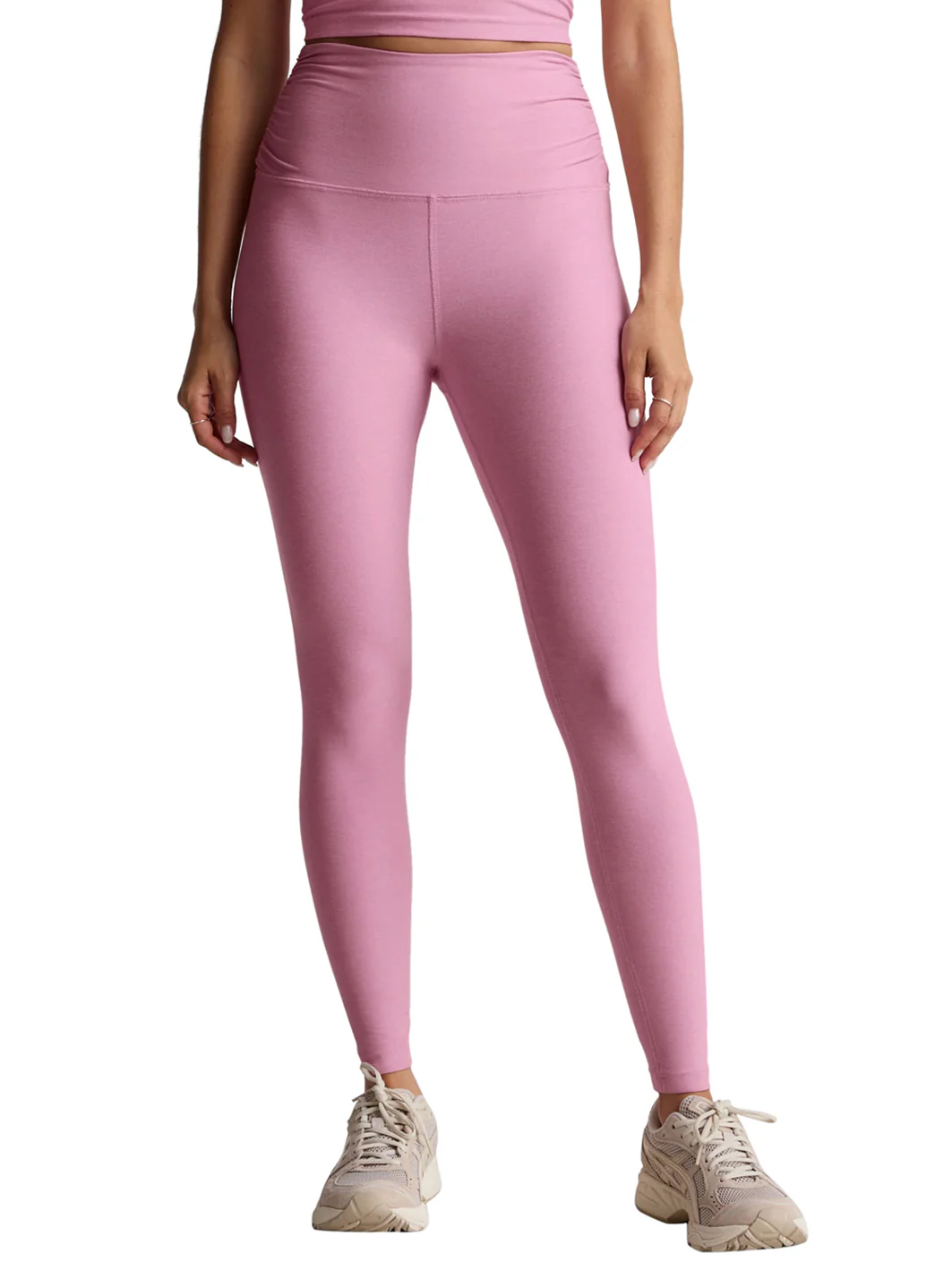 Beyond Yoga Spacedye High Waisted Raise The Barre Shirred 7/8 Yoga Legging