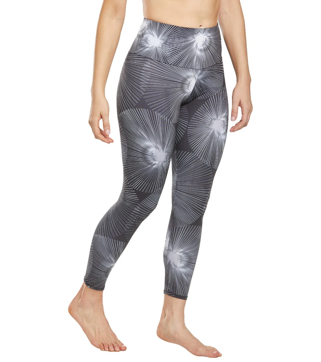 Onzie High Waisted Basic 7/8 Yoga Leggings Pinwheel