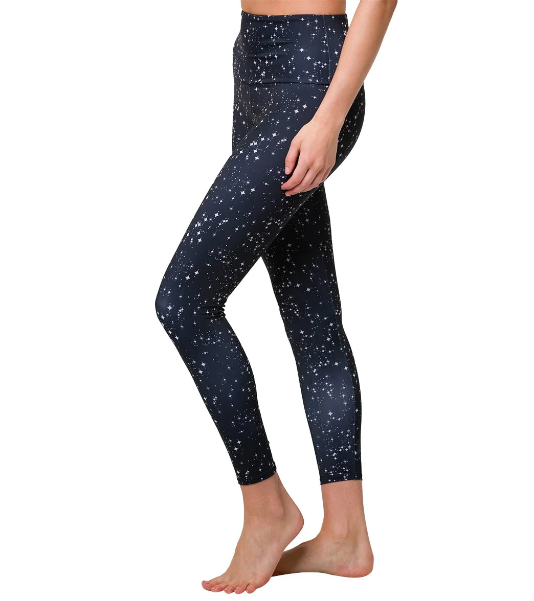 Onzie High Waisted Basic 7/8 Yoga Leggings Starry Night