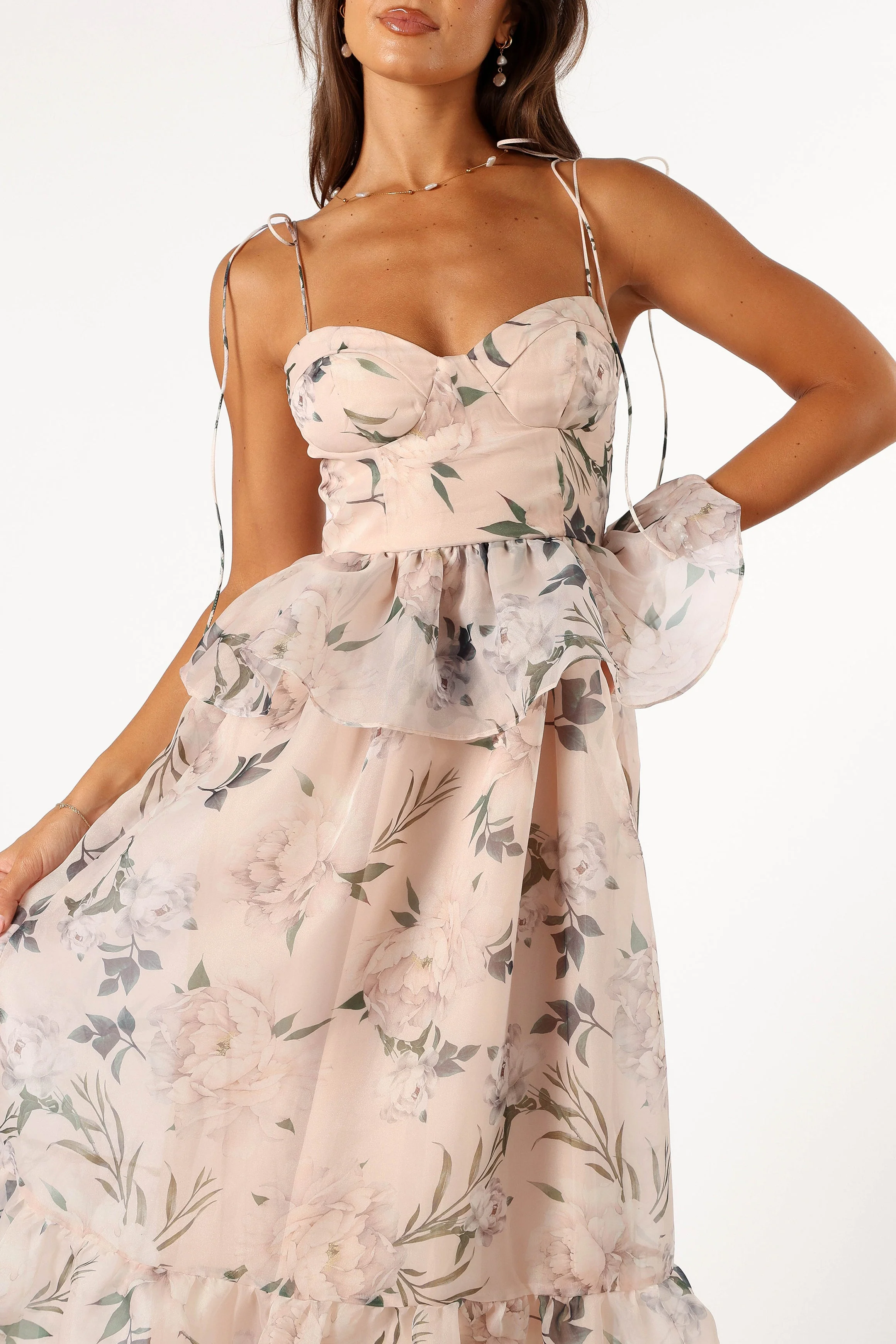 Kennie Midi Dress - Pink Floral