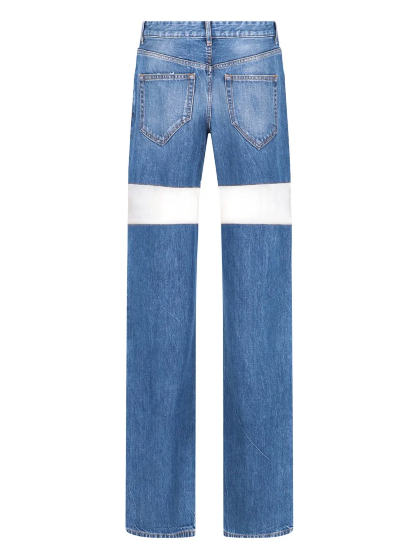 Cut-Out Denim Jeans