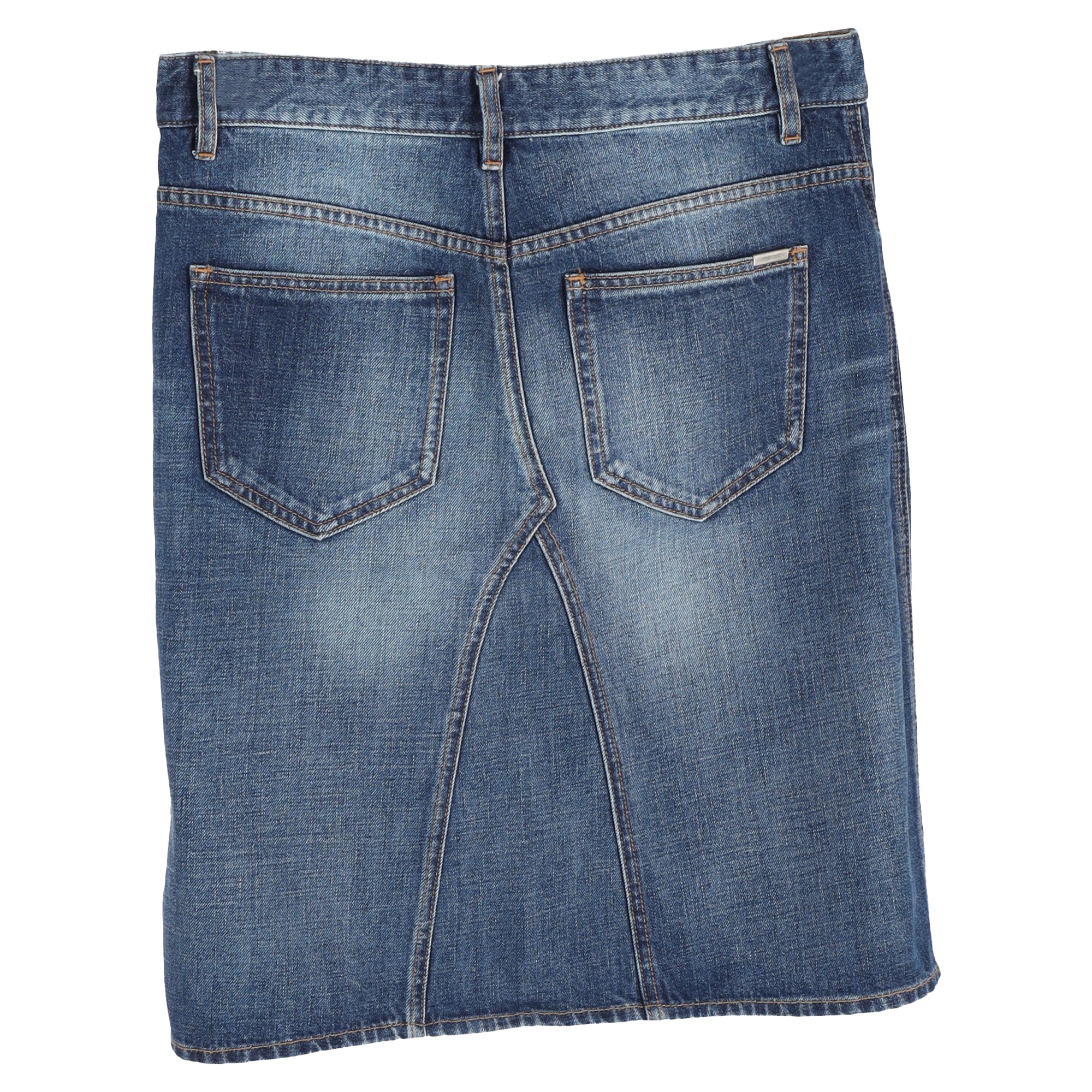 Isabel Marant Etoile Knee-Length Skirt Blue Cotton Denim
