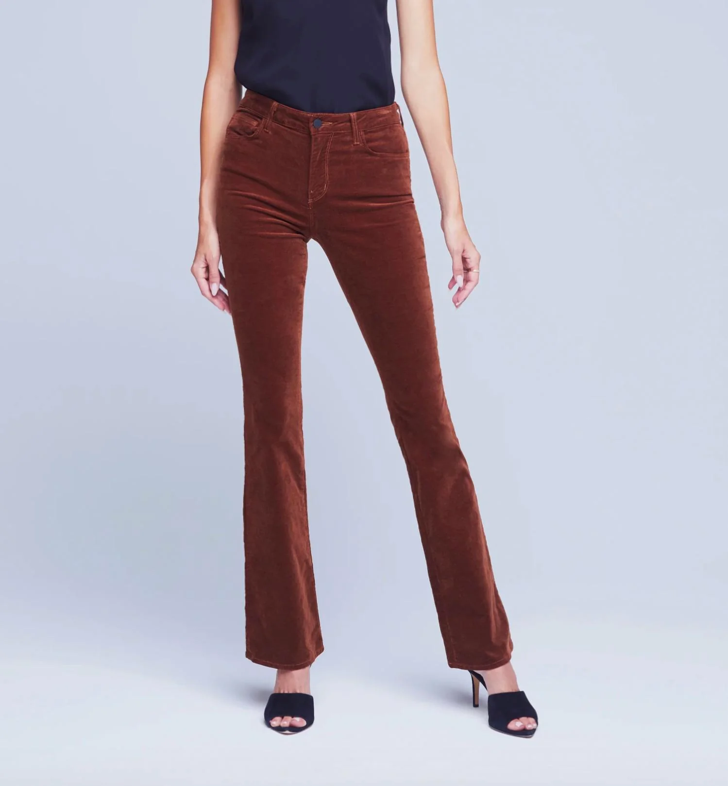 Stevie Velvet Pant In Nu Buck