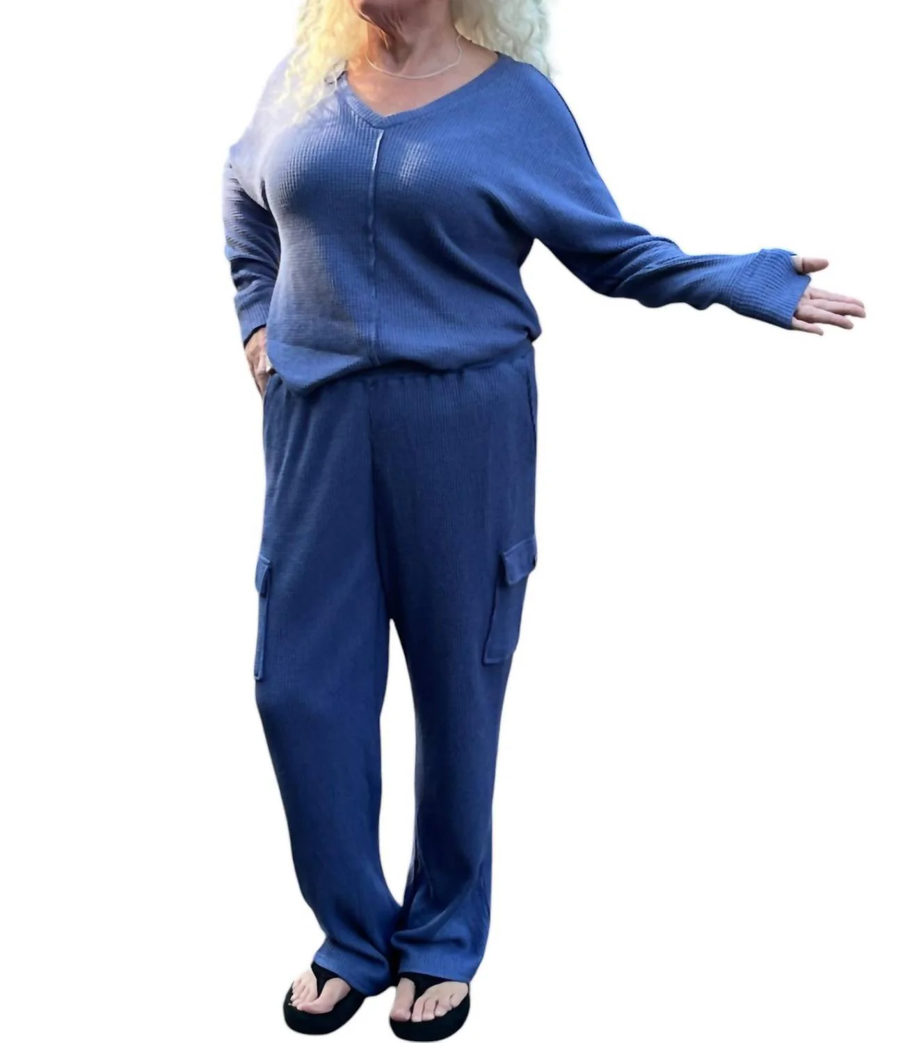 2 Piece Lounge Set In Blue