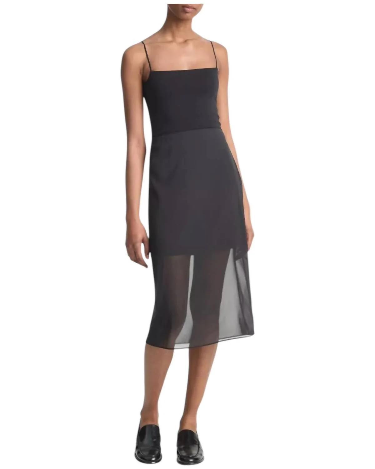 Sheer Pencil Skirt In Black