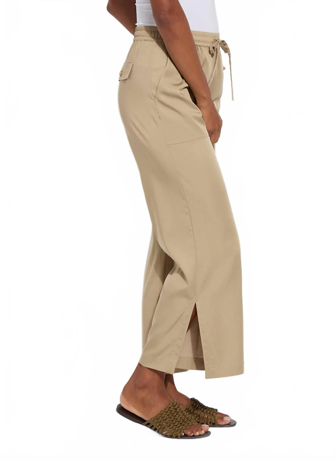 Women's Zena Drawstring Pant In Sandstone