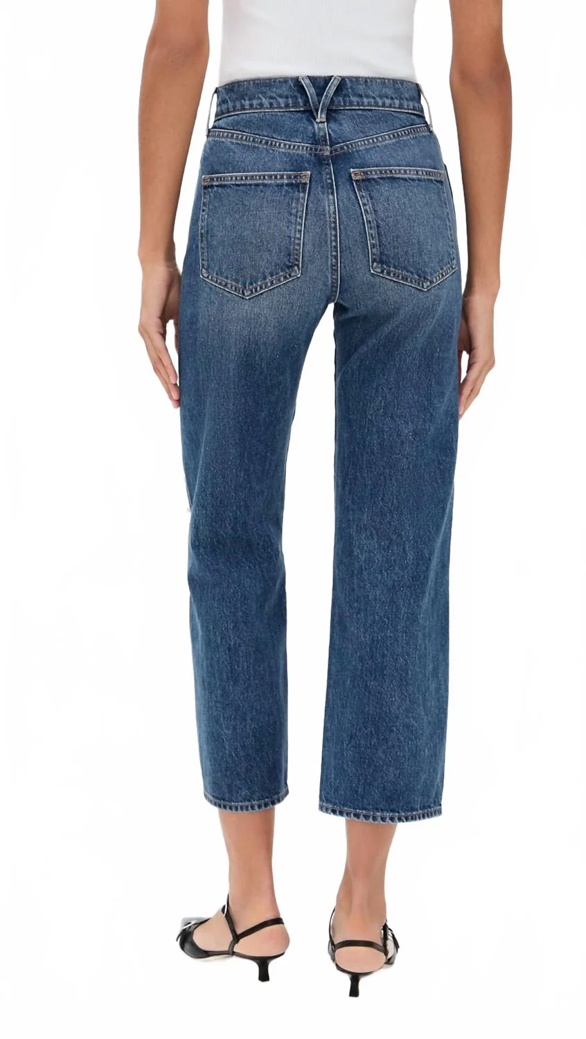 Dylan Ankle High Rise Straight Leg Jeans In Stoned Serendipity