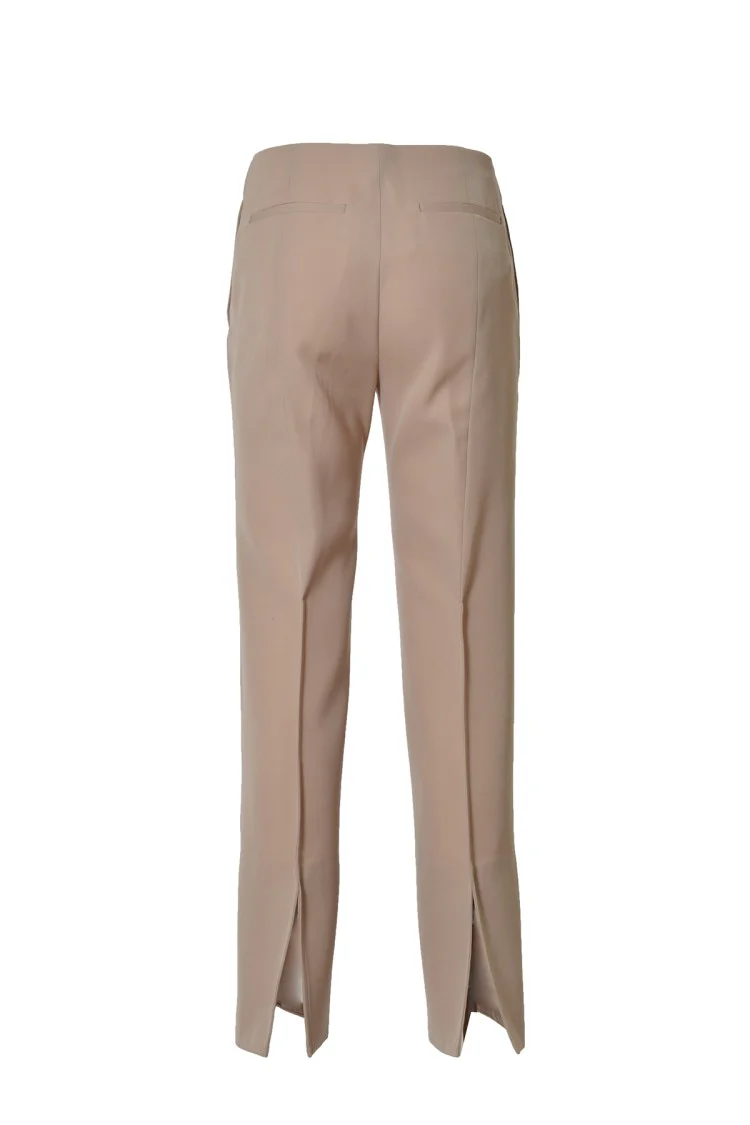 Pink Cotton Straight Pants
