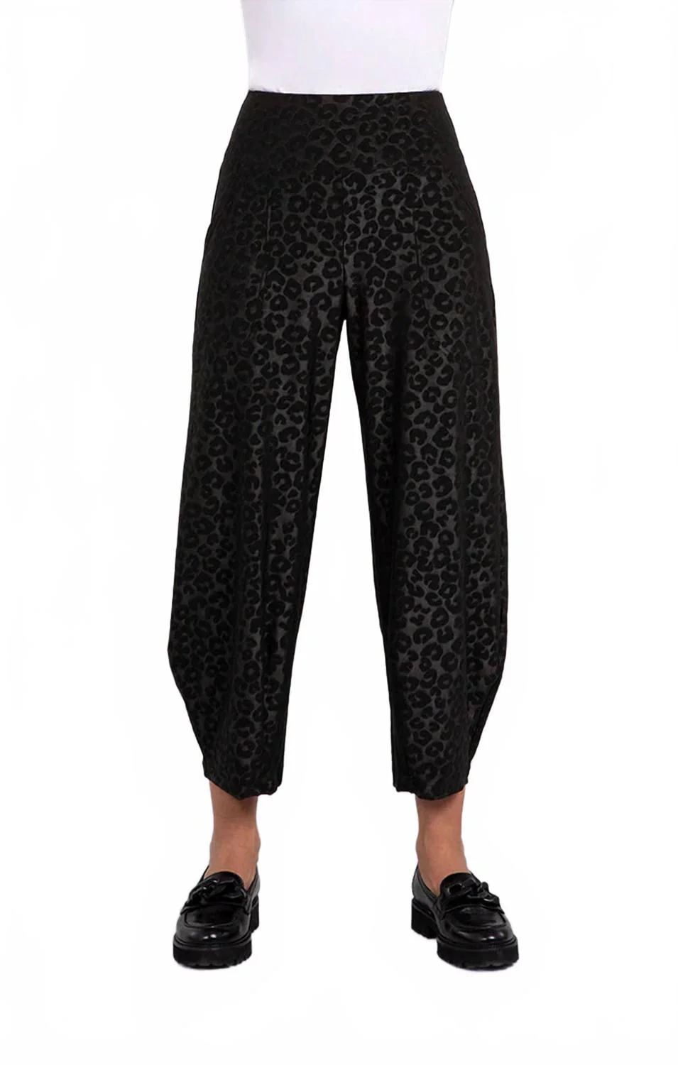 Narrow Lantern Pant In Black Animal