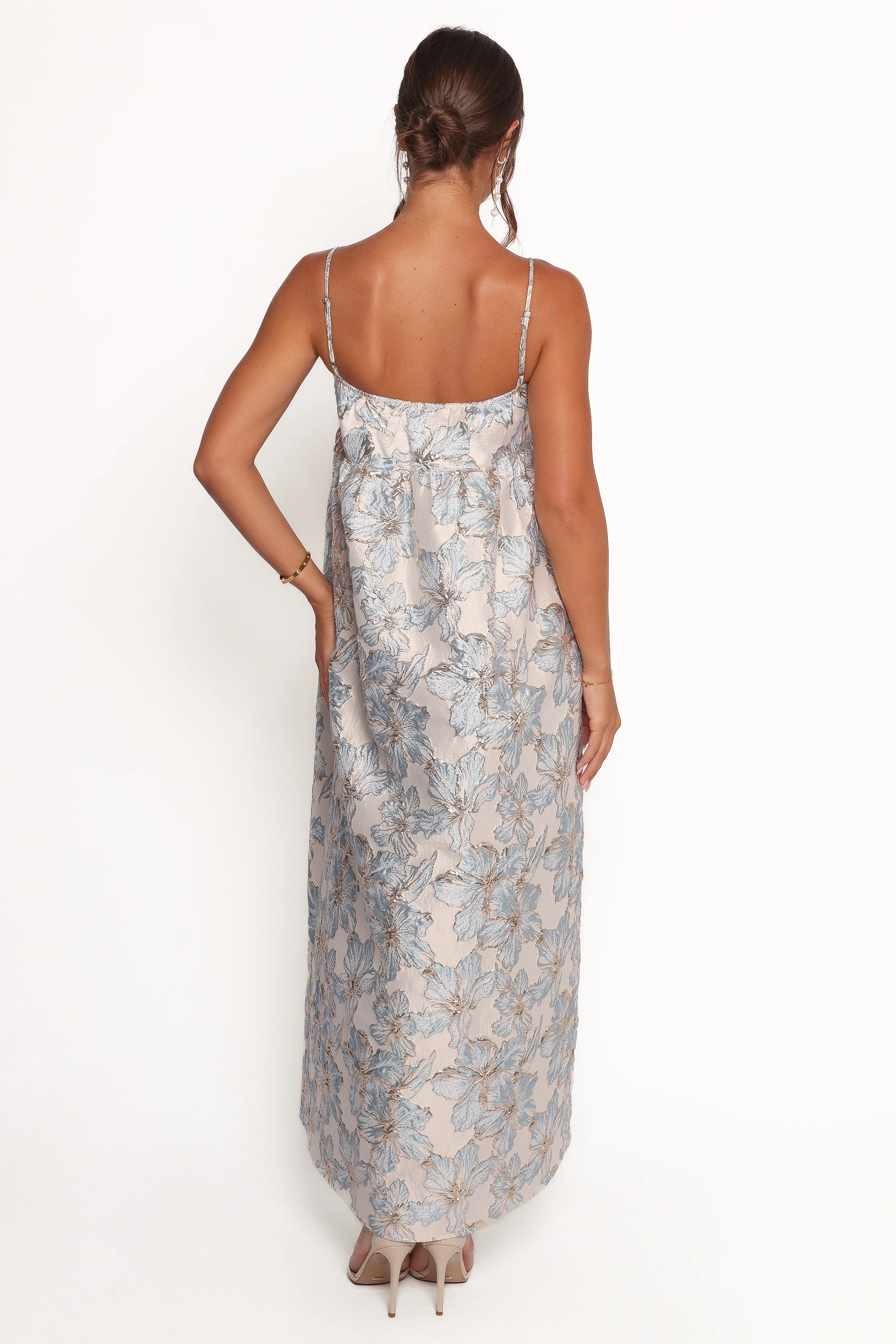 Yasmine Maxi Dress - Baby Blue Floral