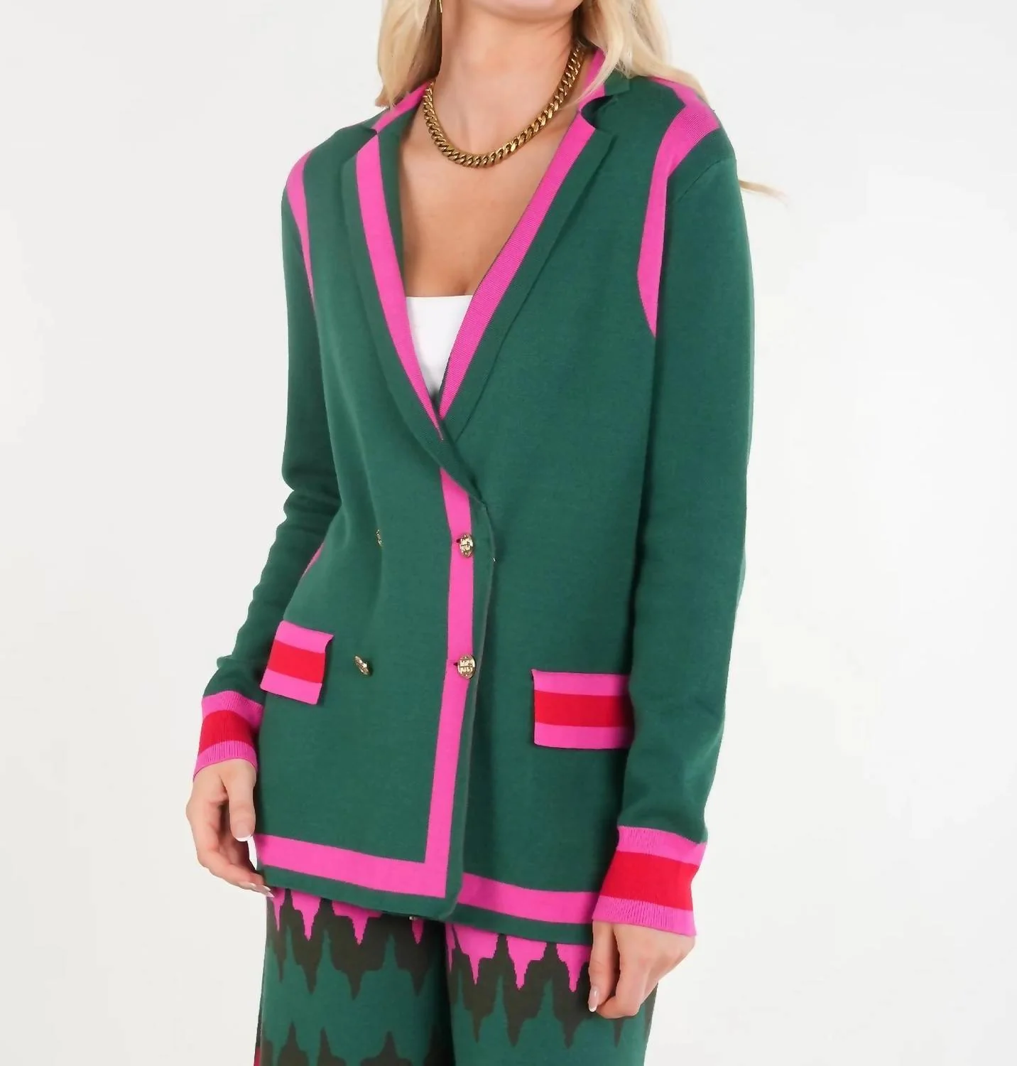 Sloan Sweater Blazer In Jellybean