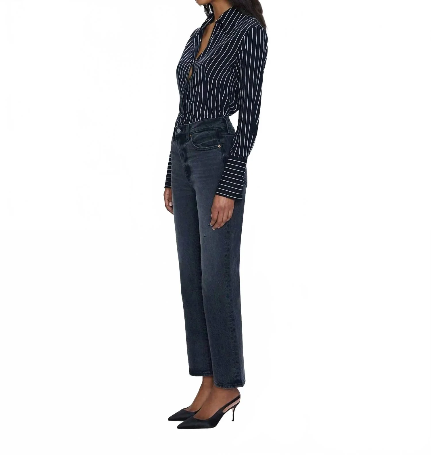 Ally High Rise Bootcut Jeans In After Hours Vintage