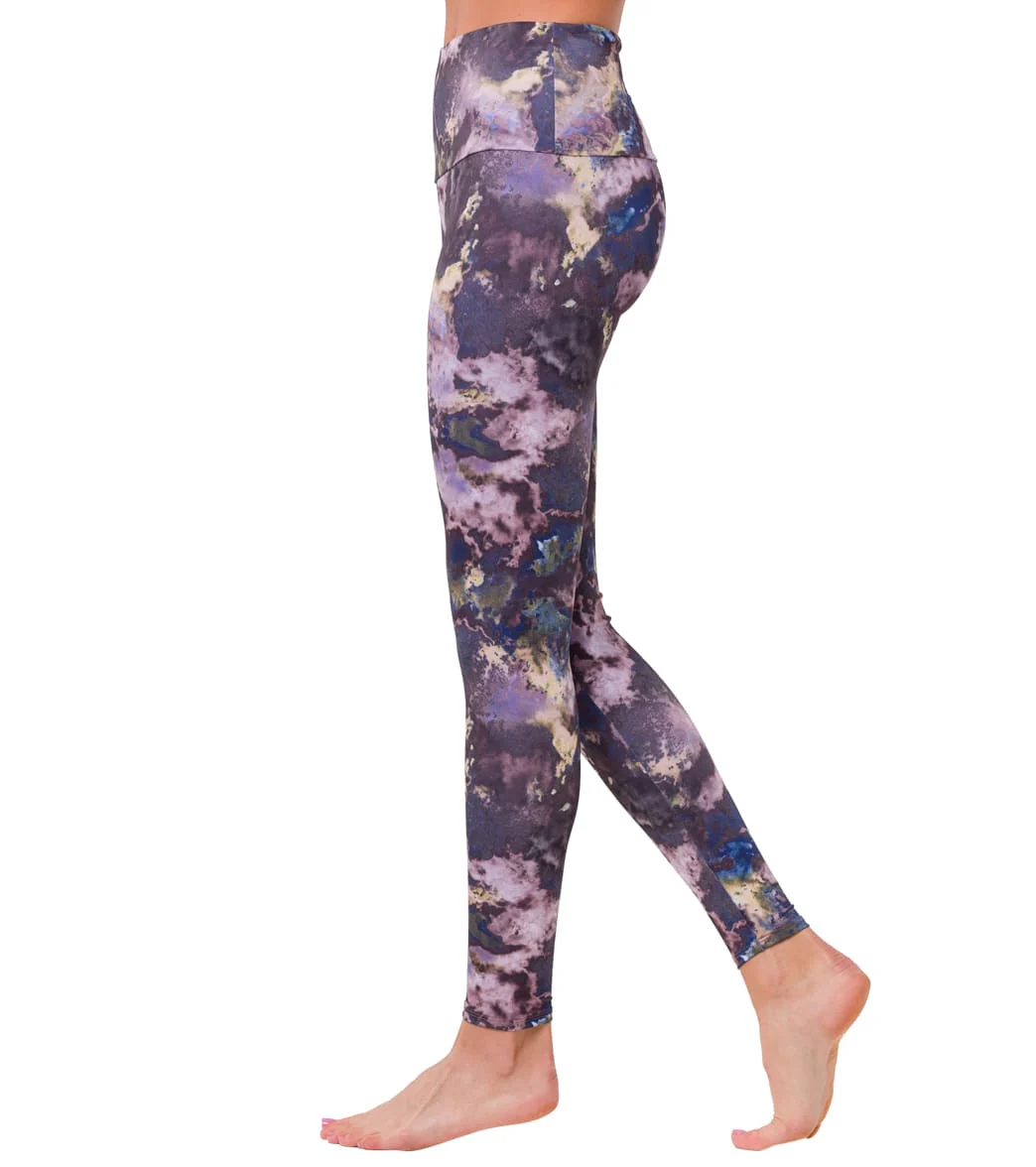 Onzie High Waisted Yoga Leggings PURPLE MARBLE