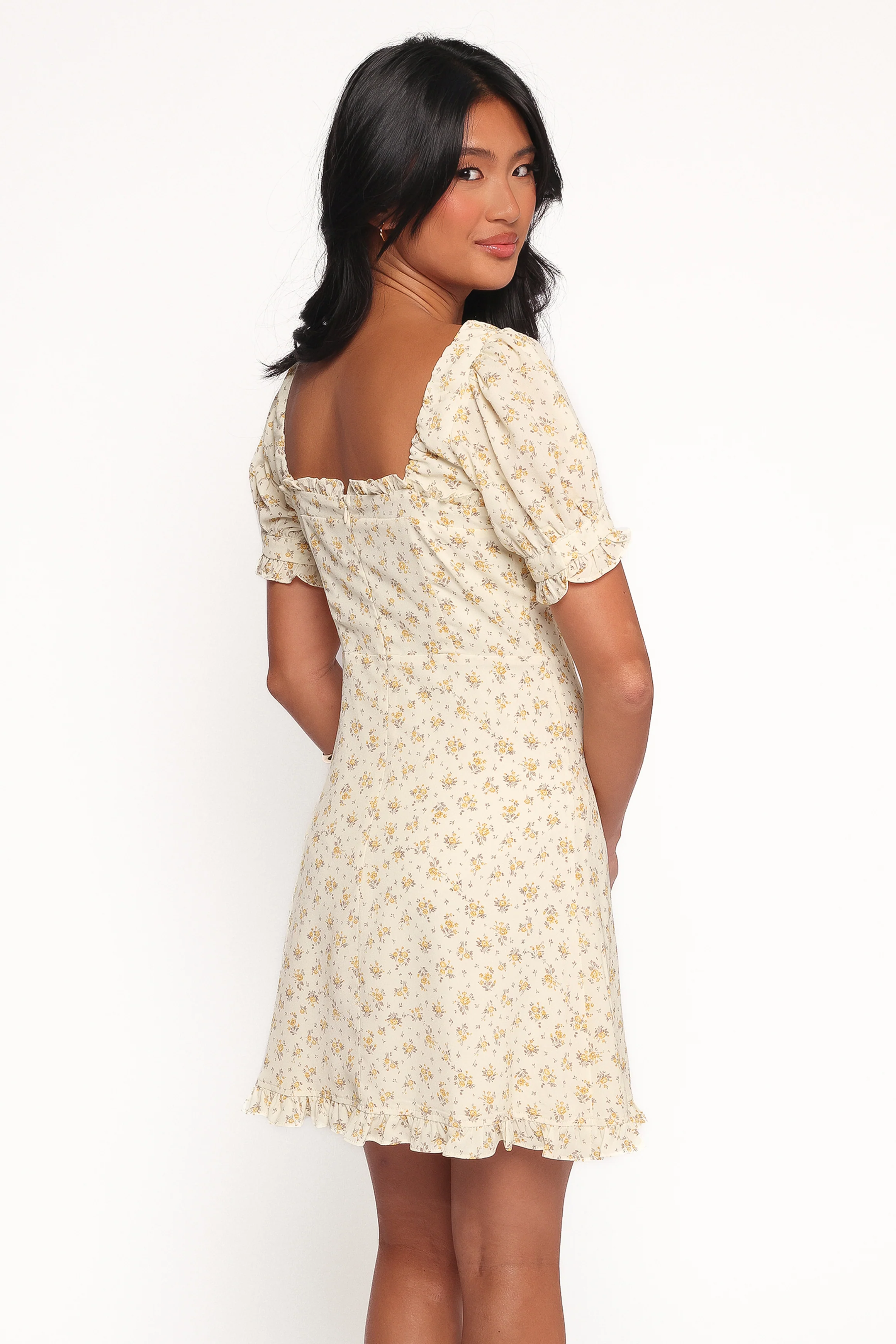 Joss Mini Dress - Cream Yellow