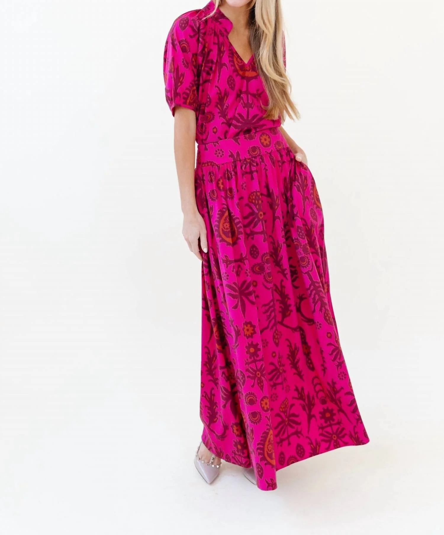 Lillian Skirt In Raspberry Floral