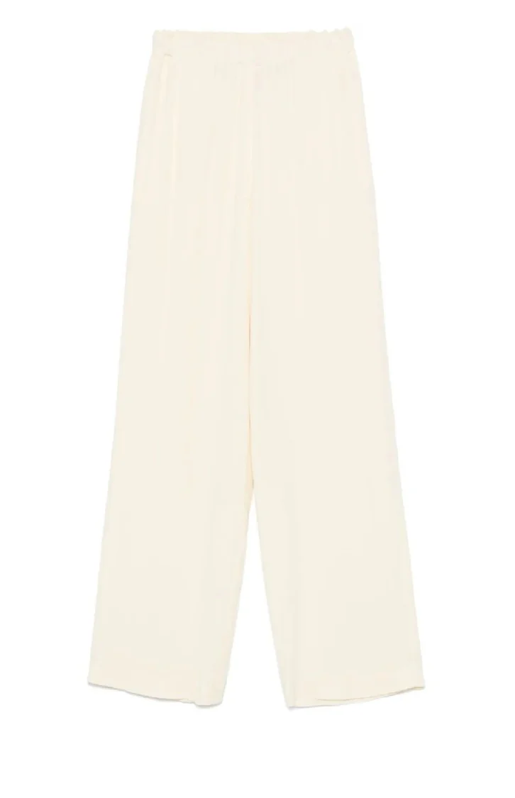 Wide-Leg Pants With Elastic Waistband