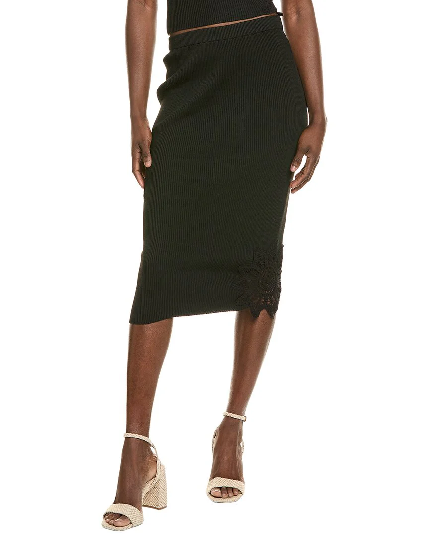 Vintage Havana Crochet Rib Midi Skirt