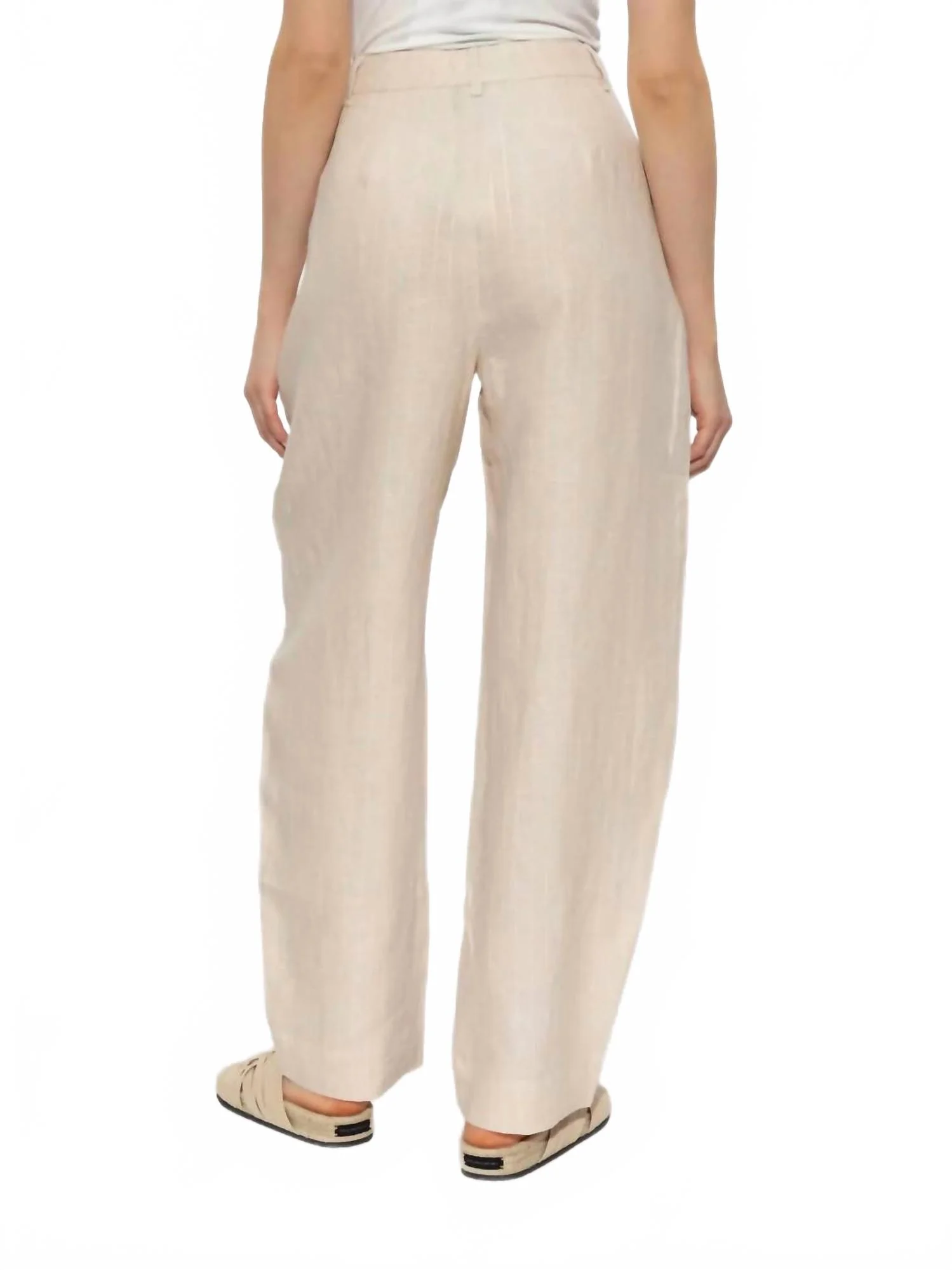 Lucille Trousers Pants In Beige Pinstripe
