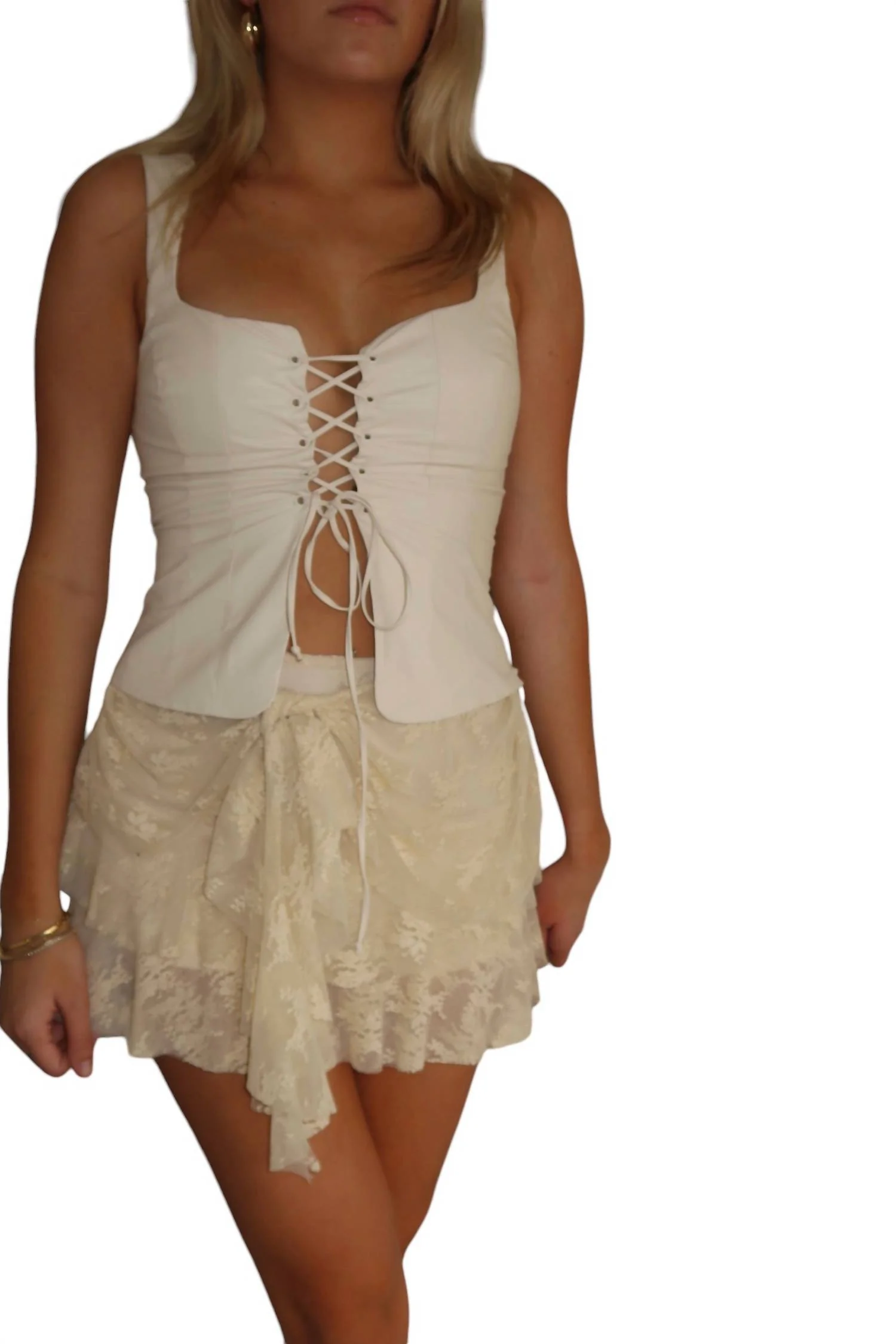 Women's Love Nest Mini Skirt In Cream
