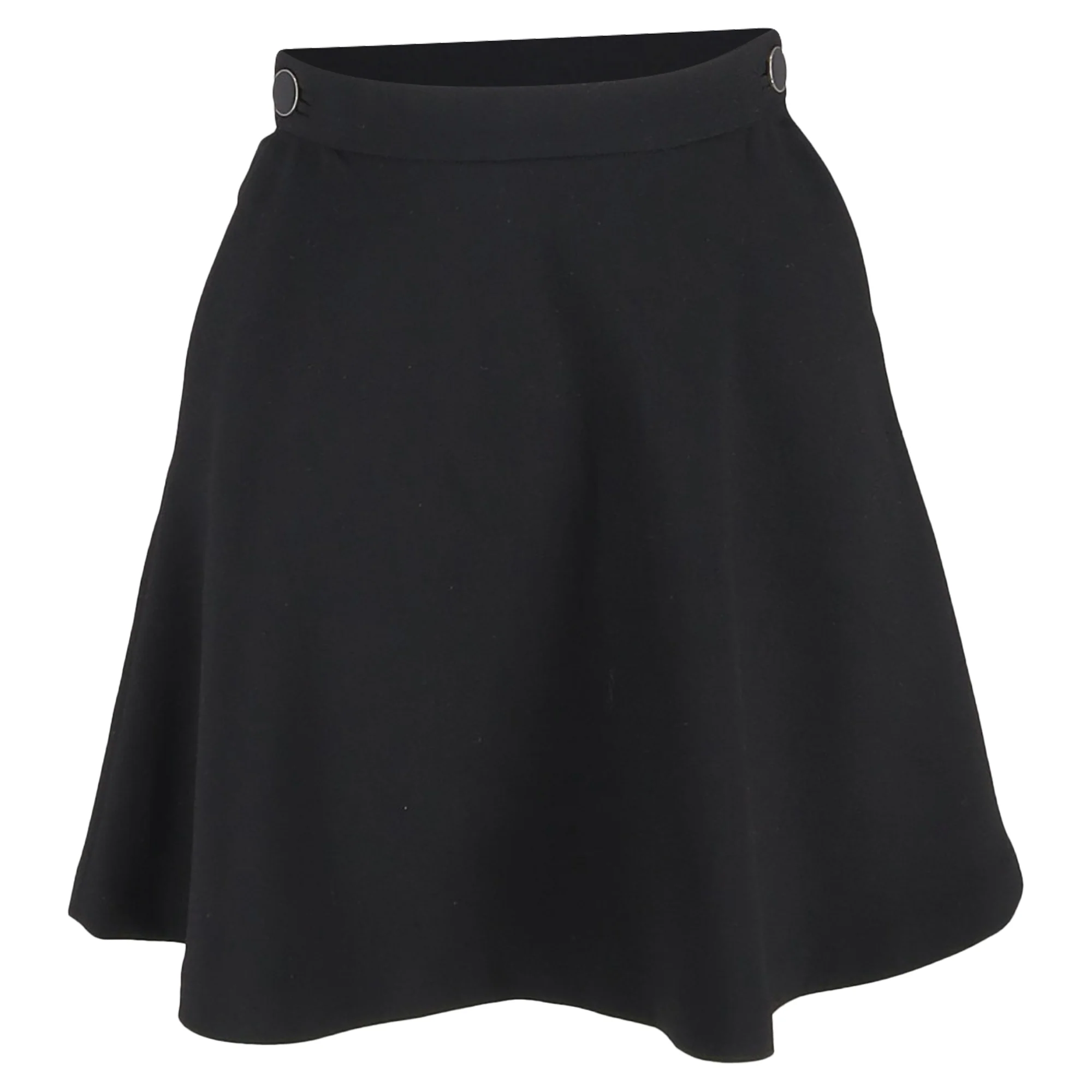 Sandro A-Line Mini Skirt in Black Polyester