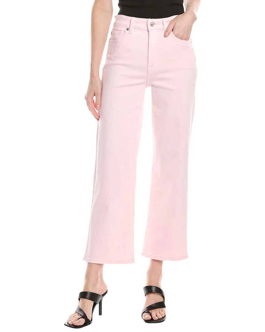7 For All Mankind Alexa Soft Pink Cropped Jean