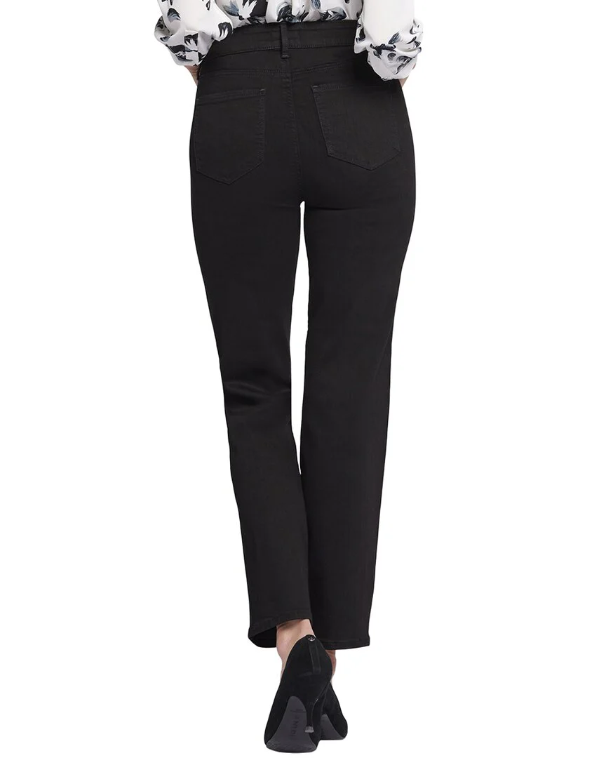 NYDJ Callie Black Rinse High-Rise Straight Leg Jean
