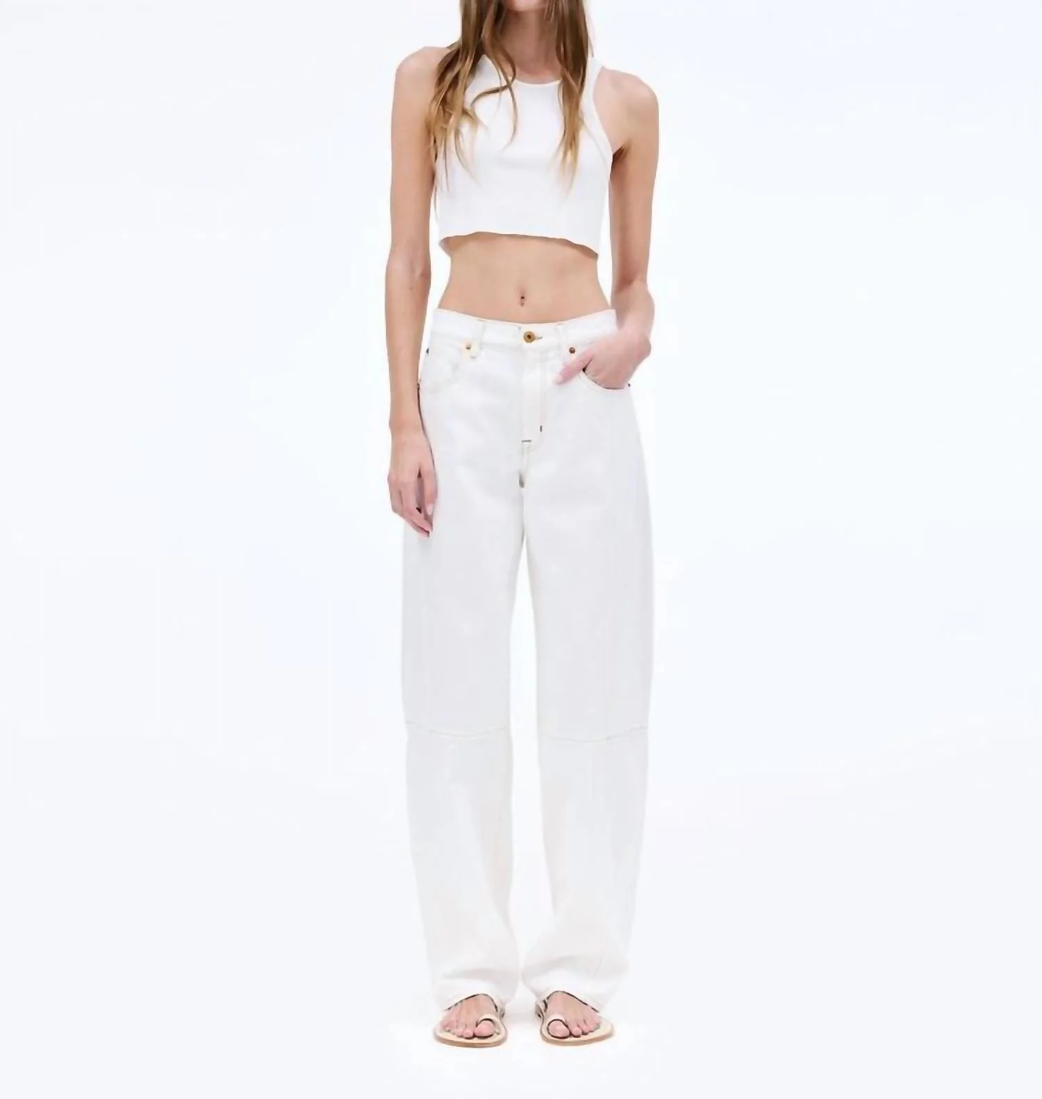 Paloma Seam Pant In Natural White