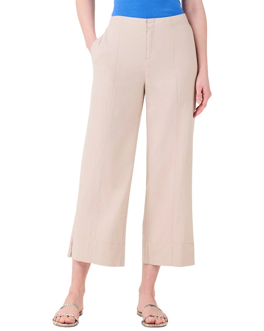 NIC+ZOE Rumba Linen-Blend Wide-Leg Ankle Pant