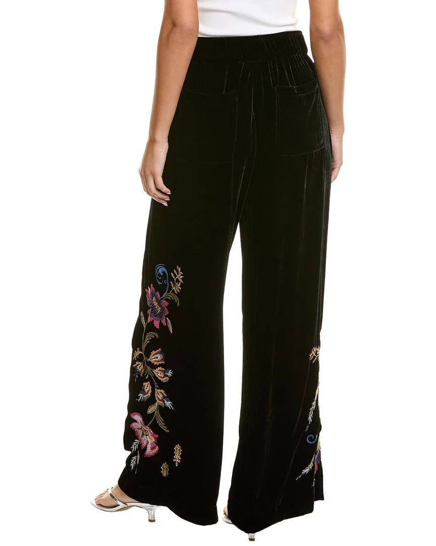 Johnny Was Steffania Silk-Blend Pant