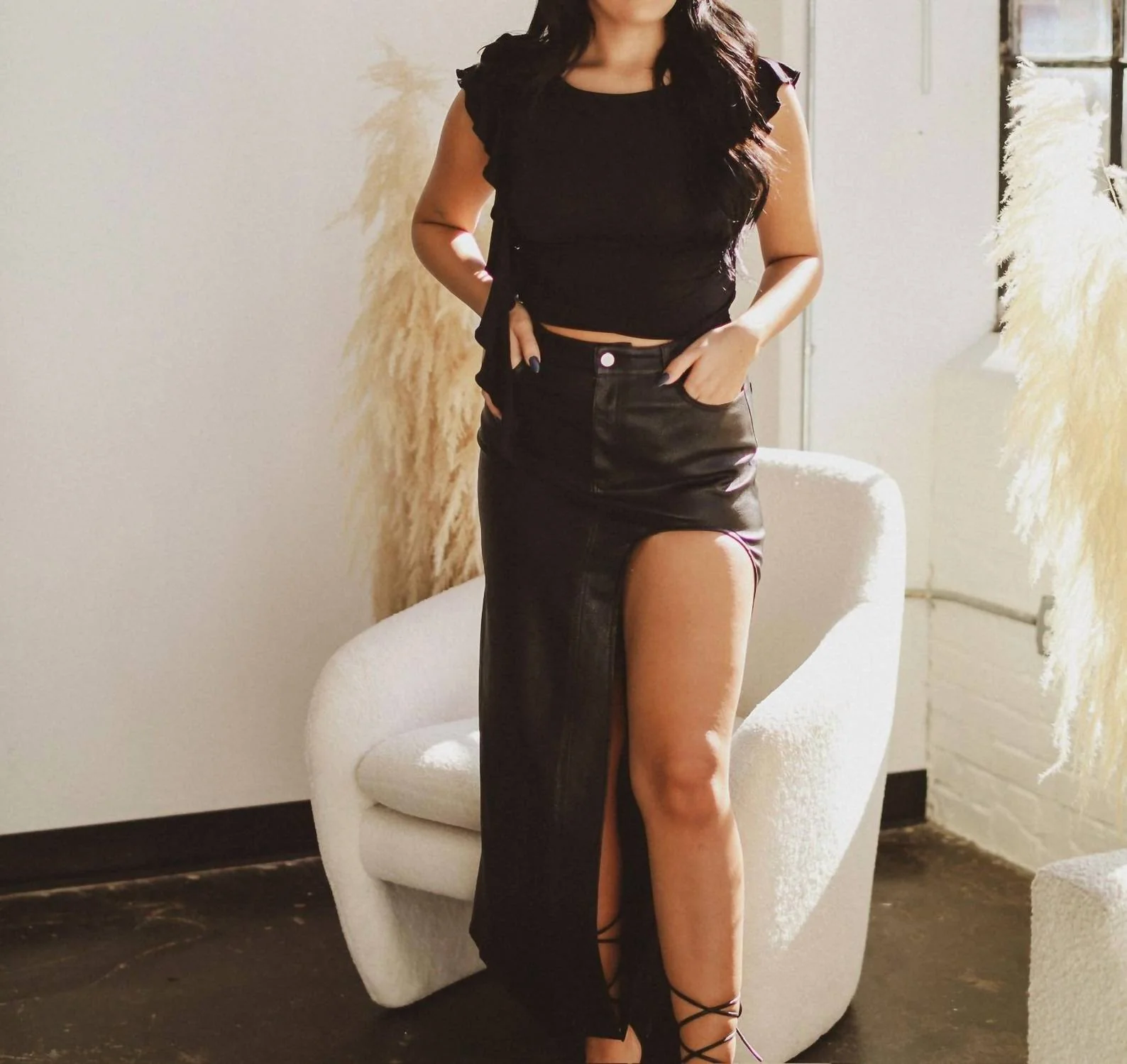 Makin' Moves Maxi Skirt In Black