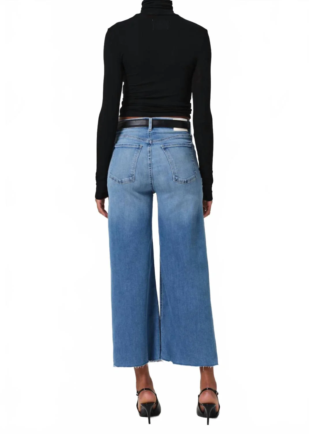 Lyra Wide Leg Crop Jeans In Bhodi