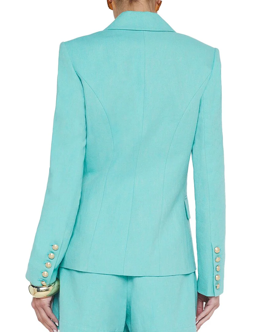 L'AGENCE Kenzie Linen-Blend Blazer