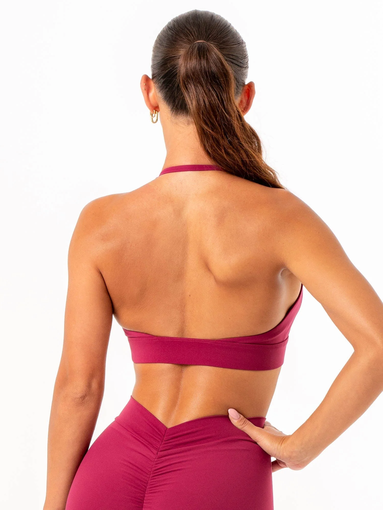 NKD Halter Sports Bra - Wine