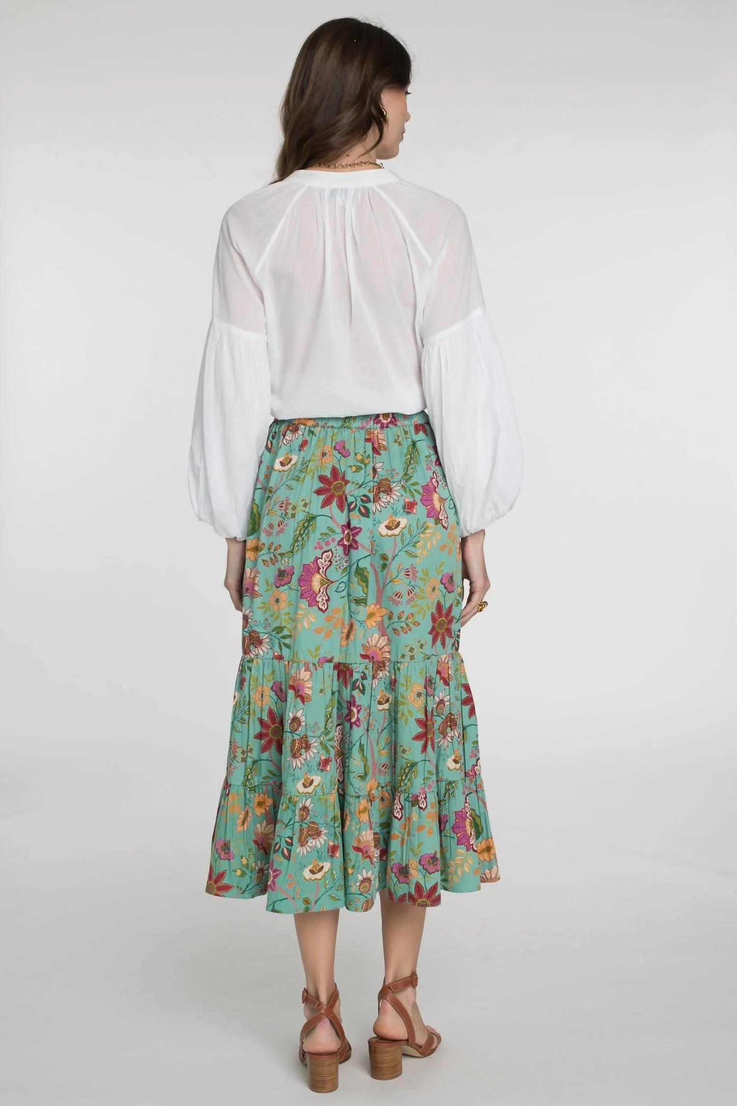Surrey Midi Skirt In Exotic Flower