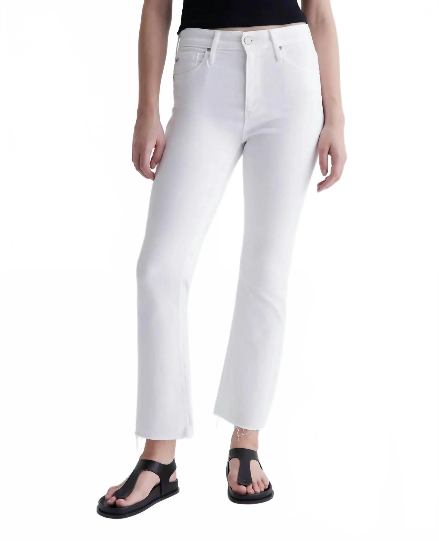 Farrah Boot Crop Jeans In Modern White