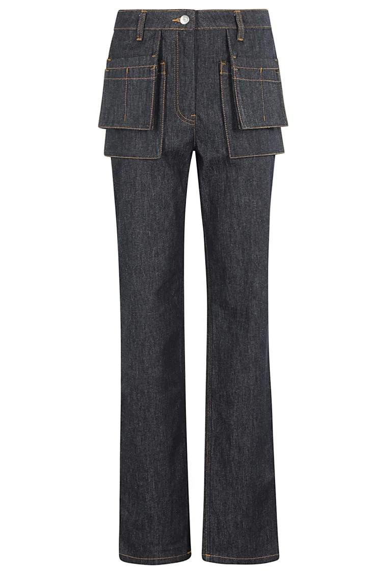 Flared Utility Jeans