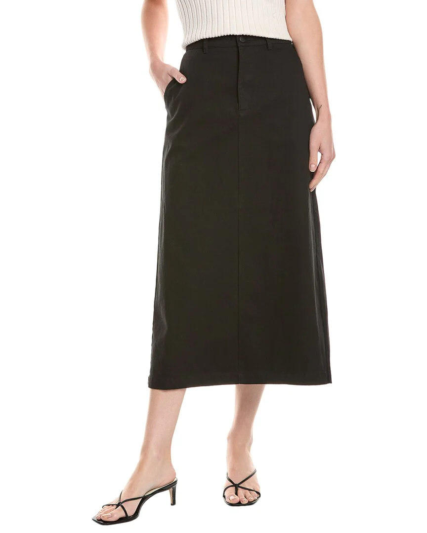 LNA Dara Twill Midi Skirt