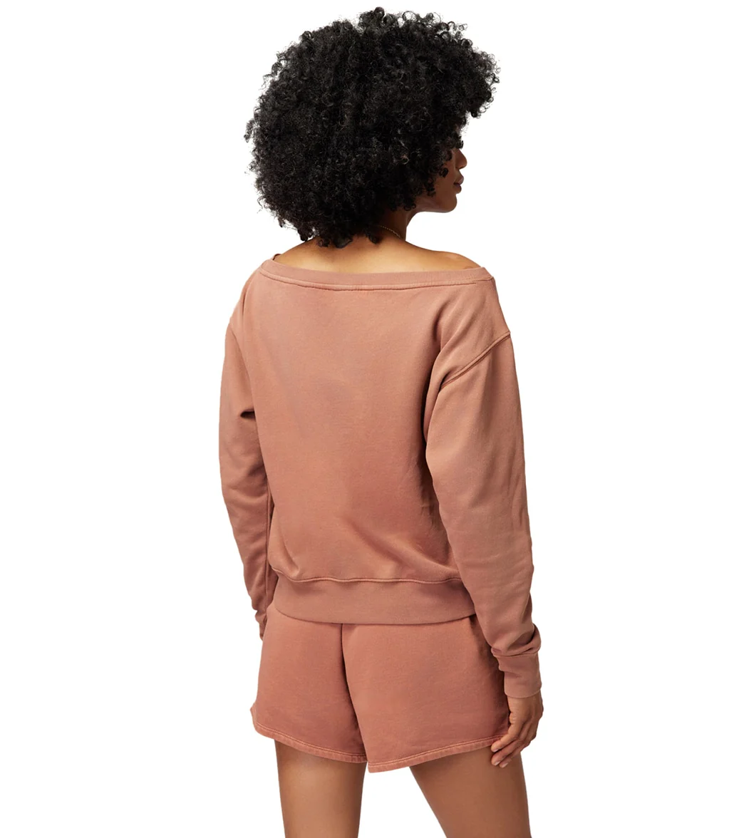 Spiritual Gangster Vida Off Shoulder Long Sleeve Top