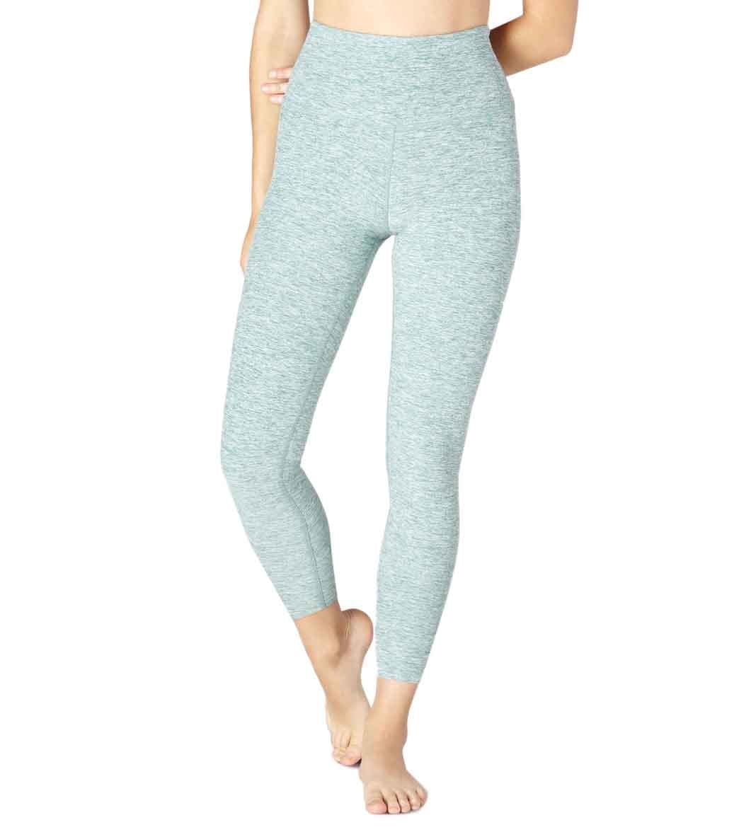 Beyond Yoga Spacedye High Waisted Caught In The Midi 7/8 Yoga Leggings True Teal/White