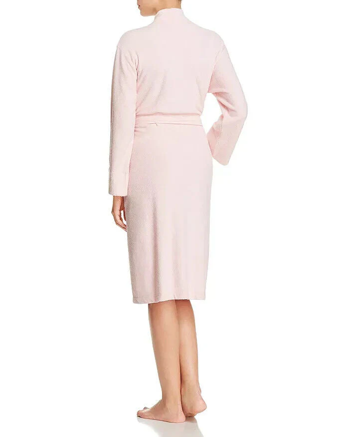 Natori Nirvana Robe Women's XS Pink Fleece Lined Belted Waist Sleepwear ERK145