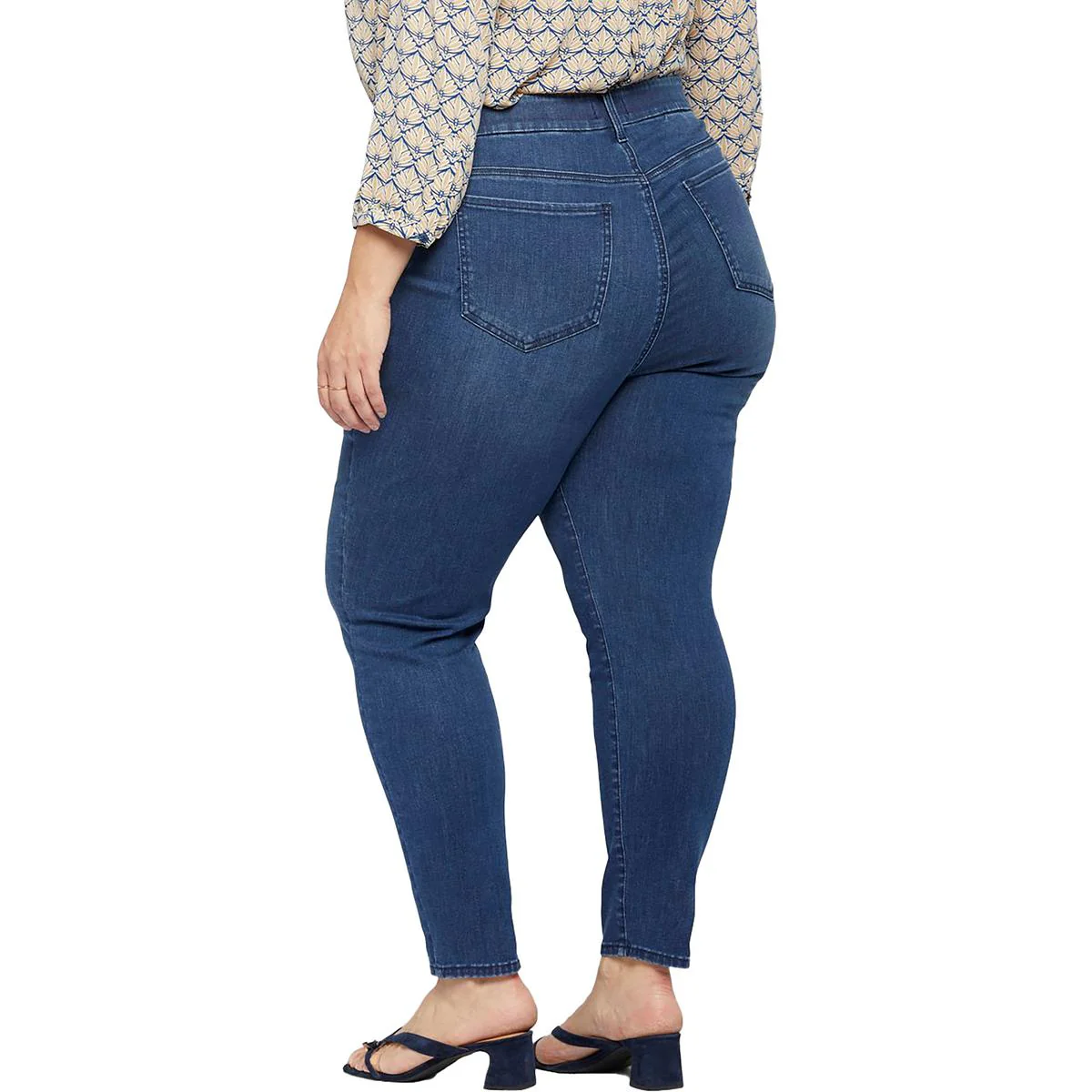 Plus Ami Womens High Rise Medium Wash Skinny Jeans